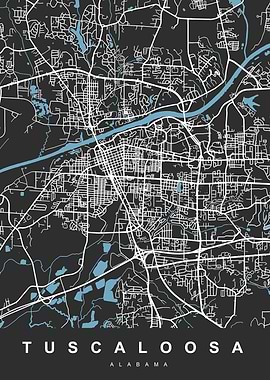 TUSCALOOSA City Map USA