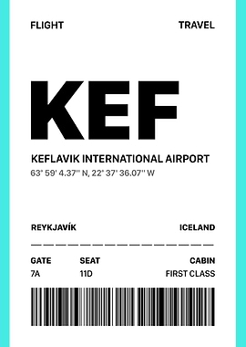 KEF Boarding Pass