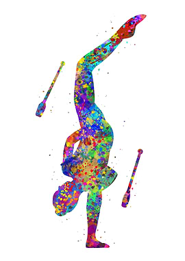 Rhythmic watercolor art