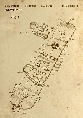 Snowboard Mechanism Patent