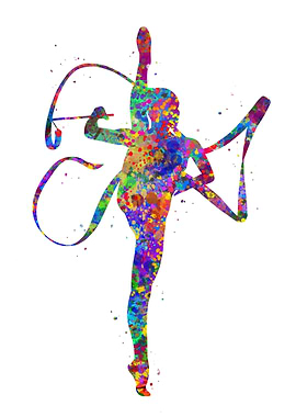 Rhythmic watercolor art