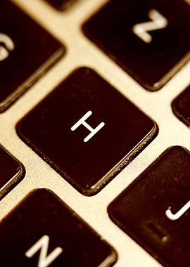 Keyboard letters close up