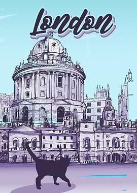 London Travel City Pop Cat