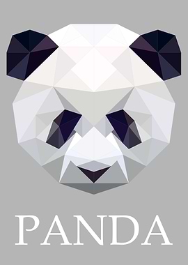 Panda Bear in Polygon