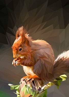 Squirrel Low Poly
