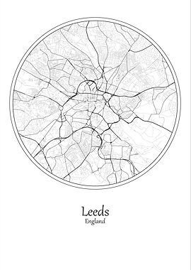 Leeds City Map England