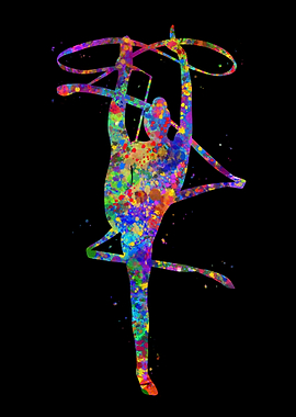 Rhythmic watercolor art