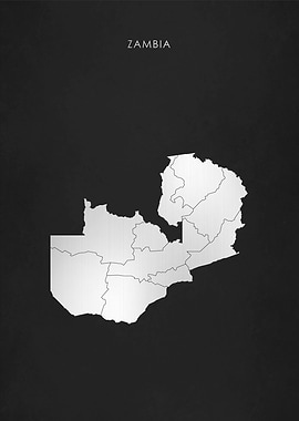 Silver Zambia Map