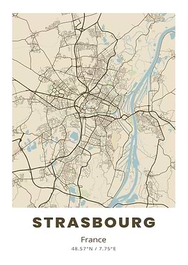 Strasbourg City Map