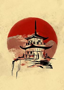Japanese Temple Pagoda