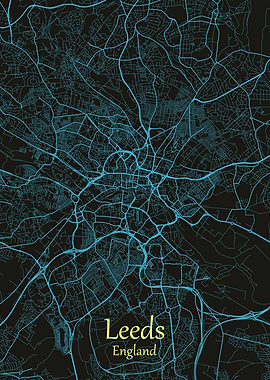 Leeds City Map England