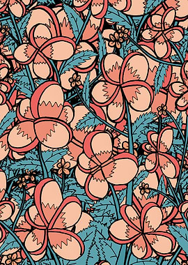 Orange spring flowers