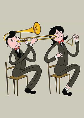 Trombone Triangle Cartoon