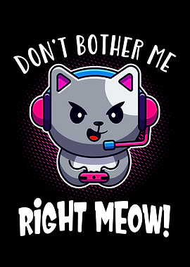 Gaming Cat Cute Gamer Fun