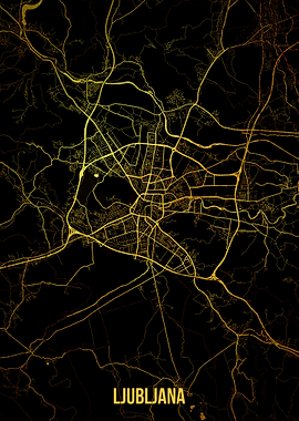 Ljubljana gold map