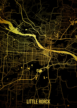 Little Rock gold map
