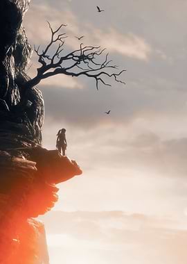 Tomb Raider Lara Croft Cliff