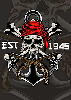 Pirates Skull Illustration