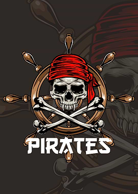Pirates Skull Illustration
