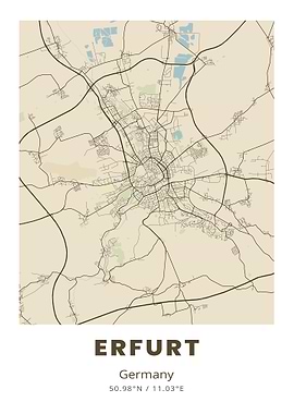 Erfurt City Map
