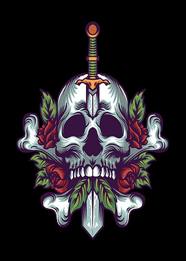 Skull Skull Bones Retro