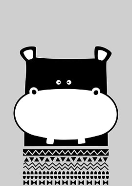 hippopotamus portrait