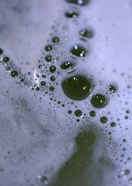 Colorful bubbles close up