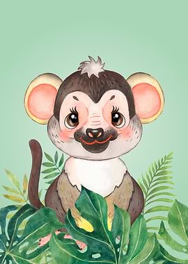 Baby Monkey Jungle Animal