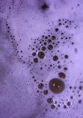 Bubbles wet wall poster