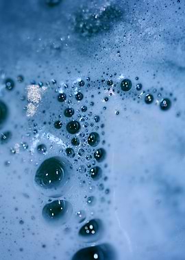 Bubbles wet wall poster