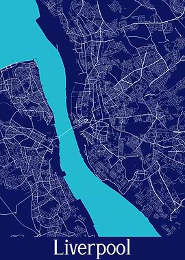 Liverpool City Map UK
