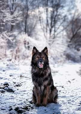 Dog, portrait, pet, winter