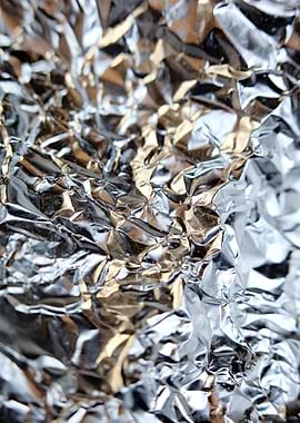 Aluminum folie close up
