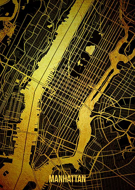 Manhattan gold map