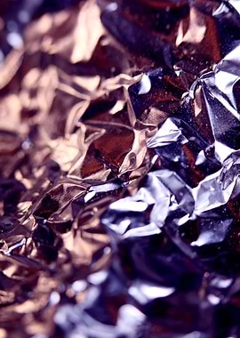 Aluminum folie close up