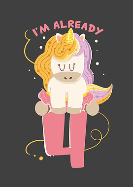 Unicorn Kids 4th Birthday