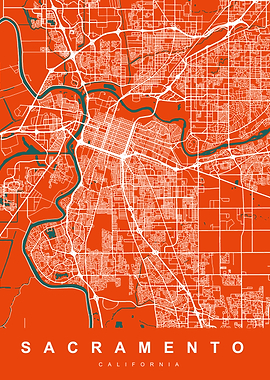 SACRAMENTO Art Map USA