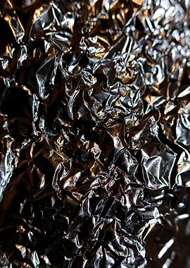 Aluminum folie close up