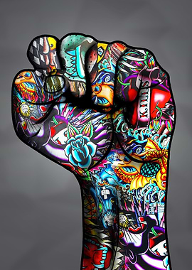 Graffiti fist