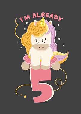 Unicorn Kids 5th Birthday