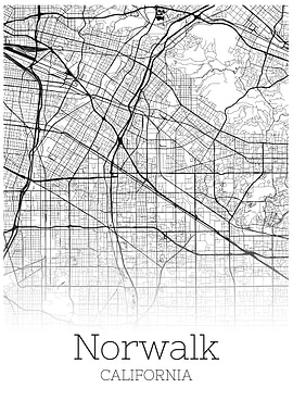 Norwalk California map