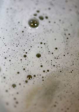 Colorful bubbles close up