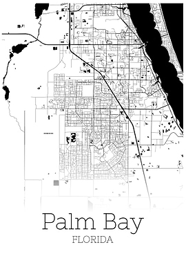 Palm Bay Florida city map