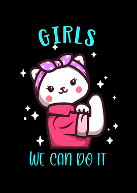 Cute Cat Girlie Girls We