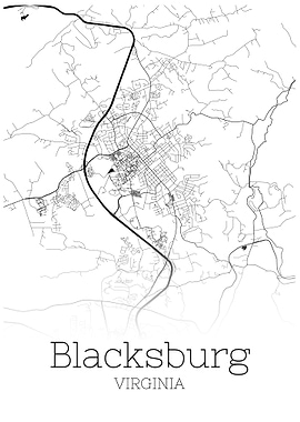 Blacksburg Vitginia map
