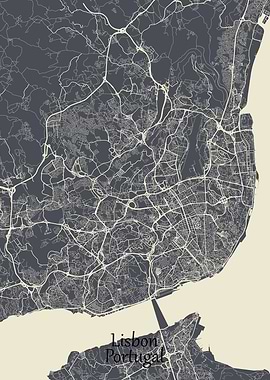Lisbon Map Portugal