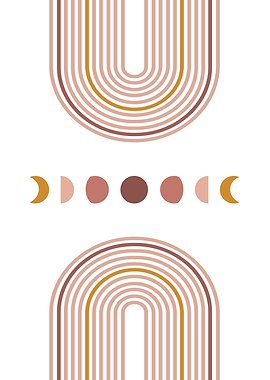 Moon Phases Modern Art 2