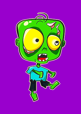 Cartoon Zombie Funny Ghoul