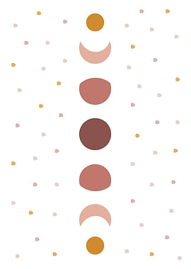 Moon Phases Modern Art 1