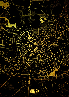 Minsk gold map